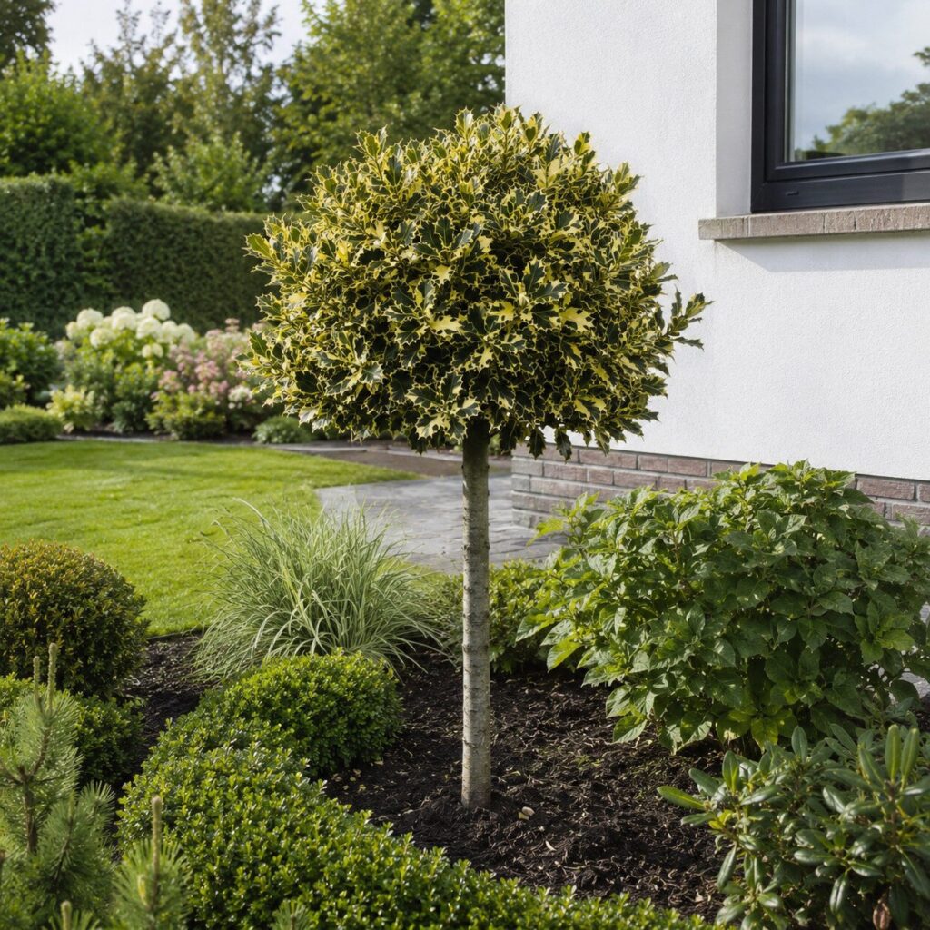 Tarka levelű magyal (Ilex aquifolium 'Variegatum')